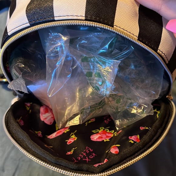 Betsy Johnson Small striped backpack - Picture 3 of 4